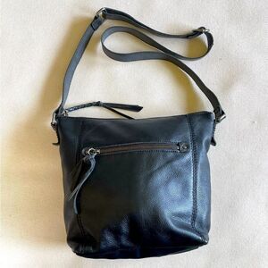 The Sak Black Leather Crossbody Bag